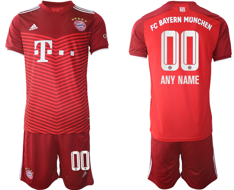 Men 2021-2022 Club Bayern Munich home red customized Soccer Jersey